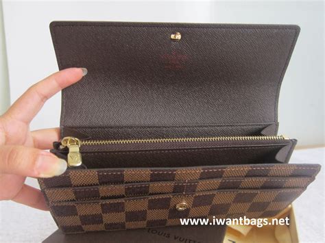 lv sarah wallet damier ebene|louis vuitton sarah wallet price.